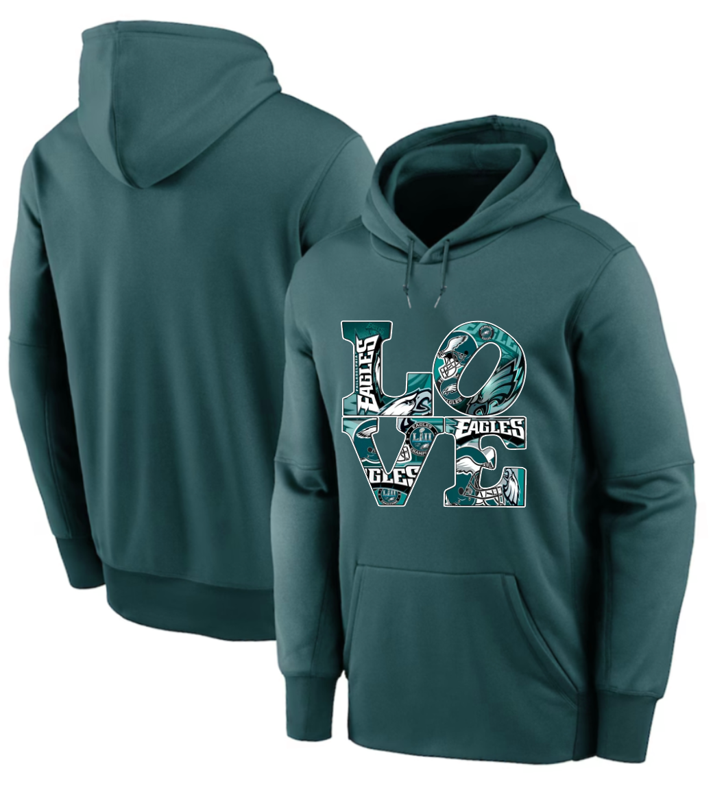 Men 2025 Philadelphia Eagles green hoodie style 8